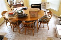 MAPLE DINING TABLE AND 6 CHAIRS
