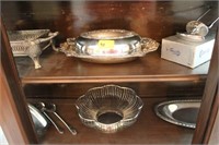8 PC. SILVER PLATE SERVING DISHES