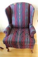 QUEEN ANNE STYLE WING BACK CHAIR