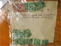 2 Antique Letters & stamped paper (1 cent stamps)