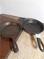 2 Small Cast Iron Fry Pans