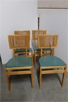 4 Stakmore Cane Back Chairs