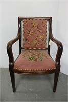 Antique Needlepoint Arm Chair