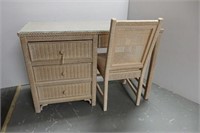 Wicker Desk and Chair