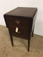Antique Mahogany 2 Drawer Side Table