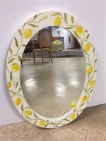 Hand Painted Oval Mirror