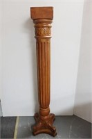 Painted Carved Antique Wood Column