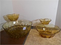 2 Glass Party  Chip and Dip Serving Bowls