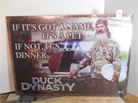 Duck Dynasty Metal Advertisement Sign