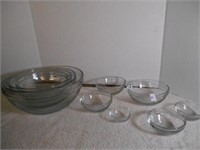 10 Nesting Glass Mixing Bowls