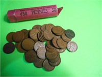 1939, 1940, 1941 Roll of Wheat Pennies