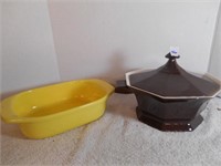 Yellow Chantel Casserole Dish and Early Brown Serv