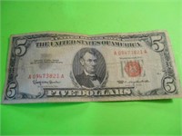 1963 Five Dollar Bill Reserve Note