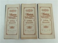 3 Mexican Plantation Bond Booklets - 1905