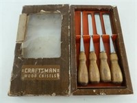 Set of 4 Craftsman Wood Chisels