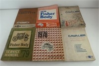 6 Car Shop Manuals - 1970's GM & Fisher