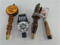 4 Vintage Beer Tap Handles