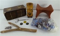 Old Civil Defense Tin, Medical Tools, Coasters