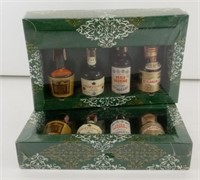 2 - 1960s Mini Liquor Bottle Gift Sets Unopened