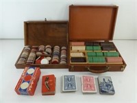Sets of Vintage Poker Chips - One Set in a