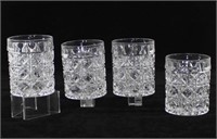 Four Pattern Glass Tumblers
