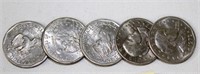Five Susan B Anthony $1.00 Coins