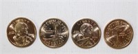 Four Sacagawea One Dollar Coins