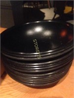 Plastic Black Bowls x 13