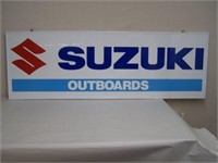 SUZUKI OUTBOARDS D/S ALUM. SIGN - 48" X 16" -