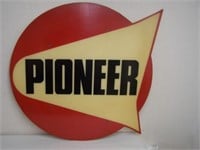 PIONEER  S/S HARD PLASTIC SIGN - 34" X 33"- SOME