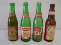 LOT OF 4 LABATT'S IPA GLASS 12 OZ. BEER BOTTLES -