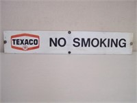 TEXACO S/S ALUM. NO SMOKING SIGN - SHOWS WEAR -