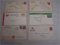 LOT OF 6 VINTAGE TEXACO OIL COMPANY STAMPED