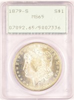 Brilliant Gem 1879-S Morgan Dollar.