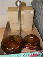 Glass Visionware pots, Princess House Casserole