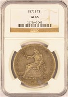 Original 1876-S Trade Dollar.