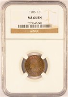 Colorful Near Gem 1906 Indian Cent.