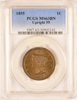 Choice 1855 Large Cent.