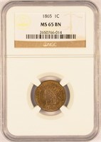 Gem 1865 Indian Cent.