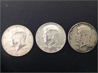 2-1968, 1-1967 KENNDY HALF DOLLARS