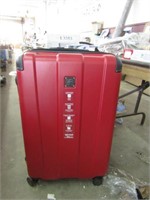 KENNETH COLE-RED LUGGAGE BAG (HARD CASE)