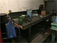 Heavy duty metal work table
