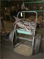 Acetylene tank cart with hose