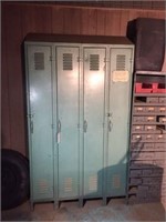 Locker unit with contents