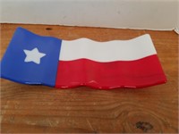 A2- TEXAS FLAG FUSED GLASS WINE BOTTLE HOLDER