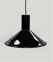 HOLMEGAARD 1960'S BLACK GLASS DANISH PENDANT LAMP