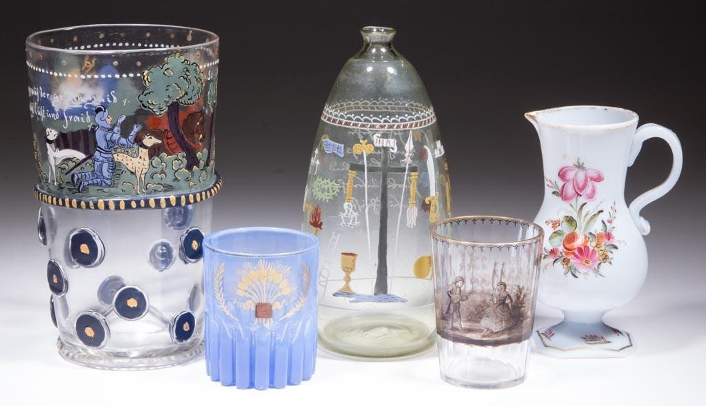 Large selection of 18th and 19th century European glass