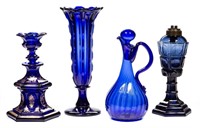 Sample of a wide variety of 19th century blown and pressed glass