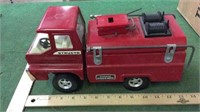 VINTAGE METAL STRUCTO STEER-O-MATIC FIRE TRUCK
