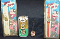 (4) VINTAGE WATCHES: WHITE POWER RANGER WITH